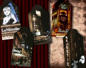 LOVING the THEATER 2; 90 Printable Tags, Envelopes, Pockets etc for Junk Journal, Scrapbooking, Cards, Folios, Collage, All Paper Crafts
