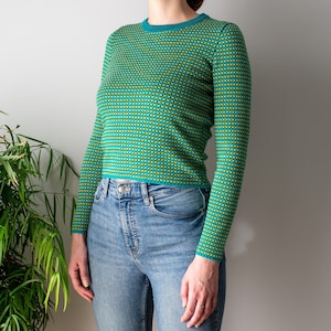 Y2k original Kenzo Paris wool blend sweater in geometric print