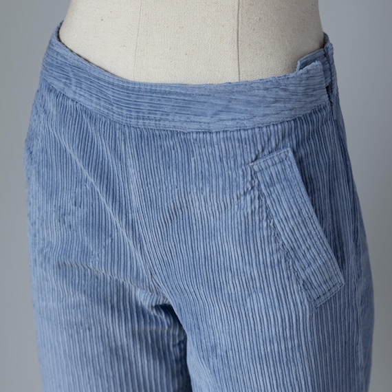 Talbots, Vintage Talbots Sky Blue Corduroy Pants - High Waisted Straight Leg