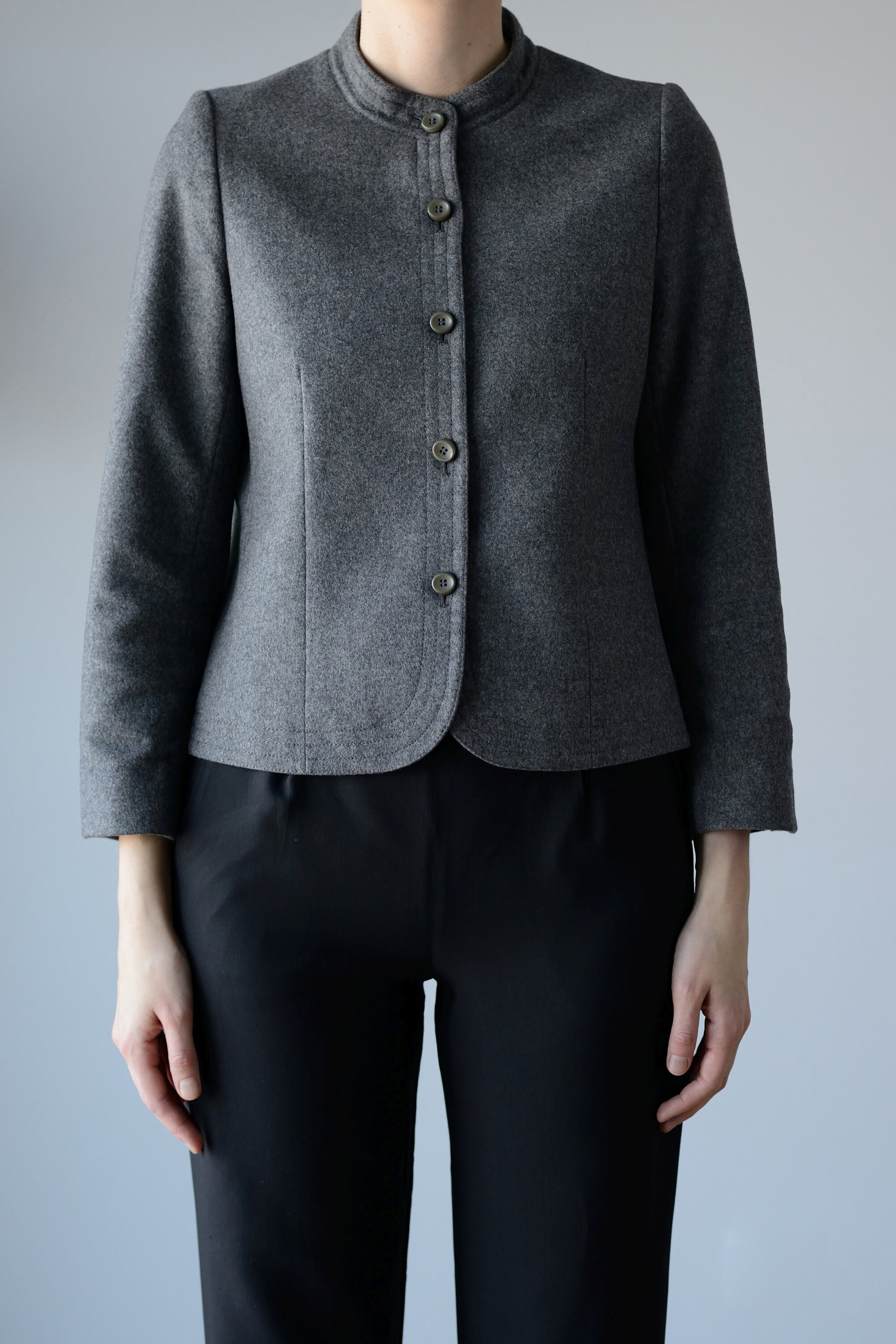 Wool Blend Vintage Jacket in Grey - Etsy