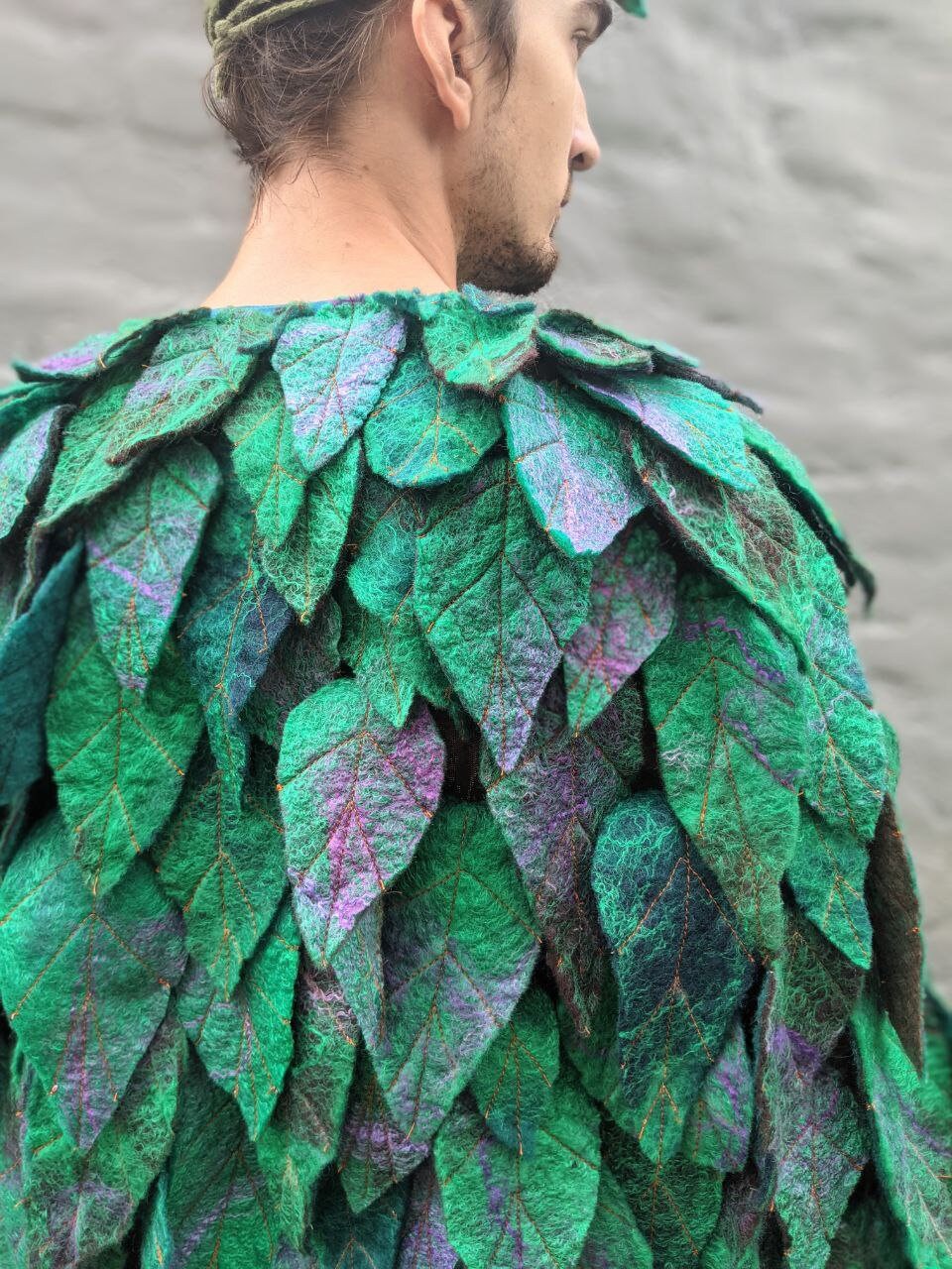 Enchanted Leaf Cloak Fancy Wrap Capehallowen Elf Cosplay - Etsy