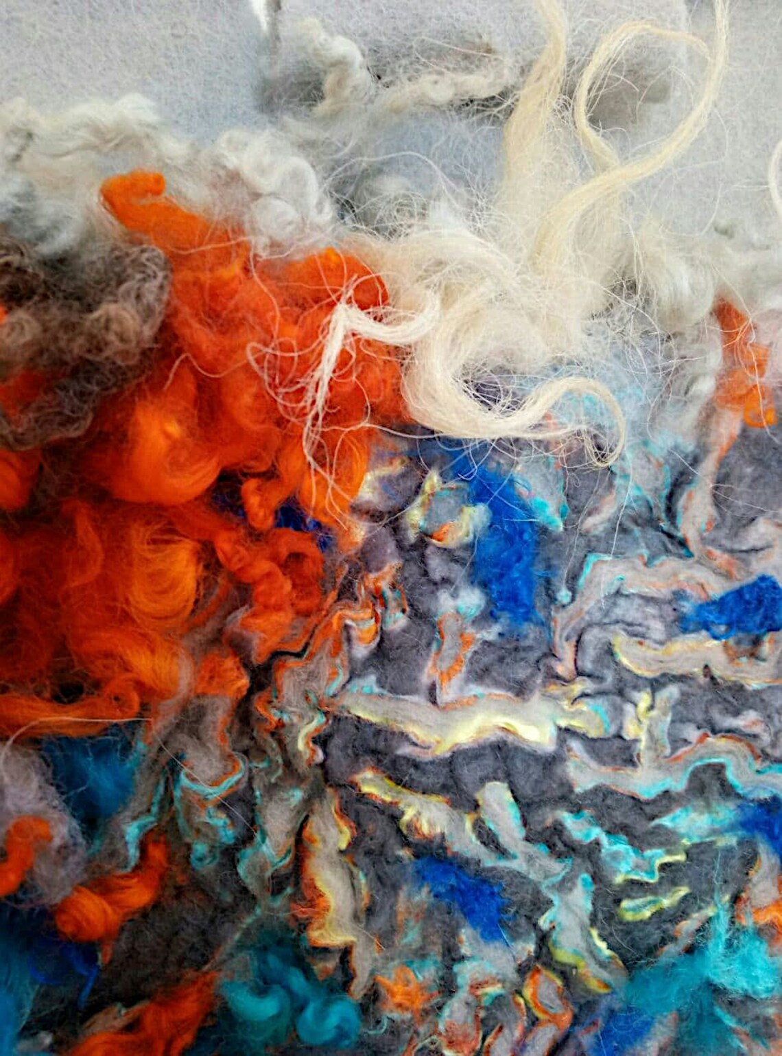 Wool felted tapestry Textile picture Modern art Felt Etsy