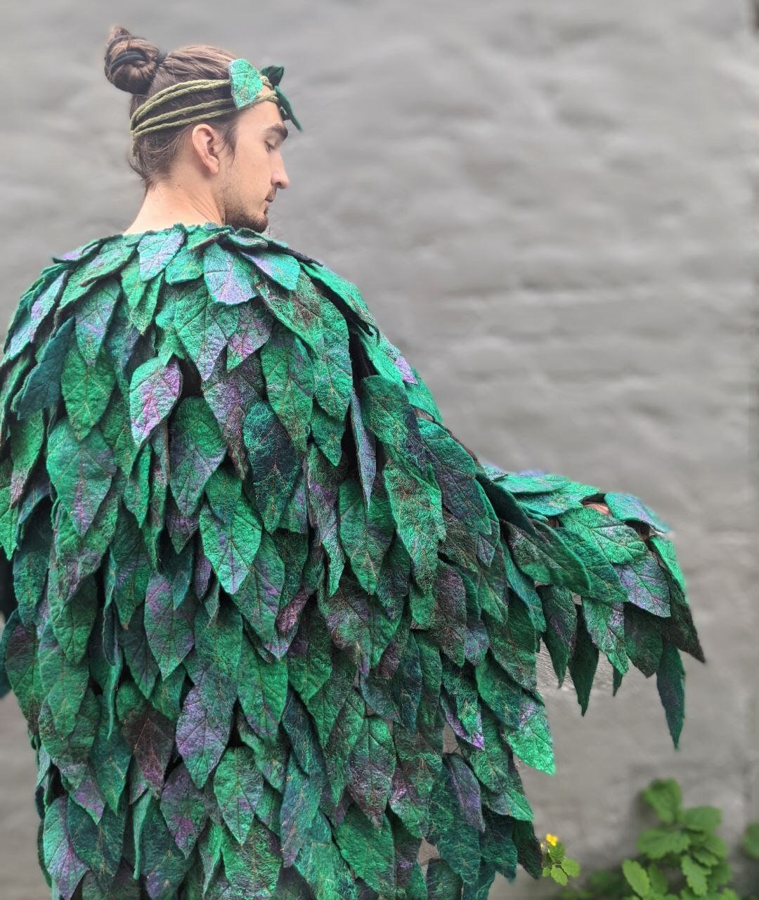 Enchanted Leaf Cloak Fancy Wrap Capefairy Elf Cosplay Druid - Etsy