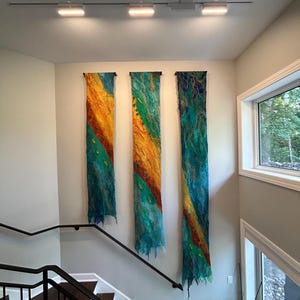 Custom Textile Wall Art, Large Natural Fiber Art Tapestry Panel, Made ...
