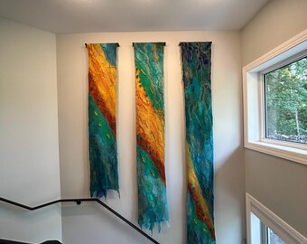 Custom Textile Wall Art, Large natural fiber Art Tapestry Panel, Made to Order Wall Hanging, Modern Boho Interior Decor, Statement Art Piece