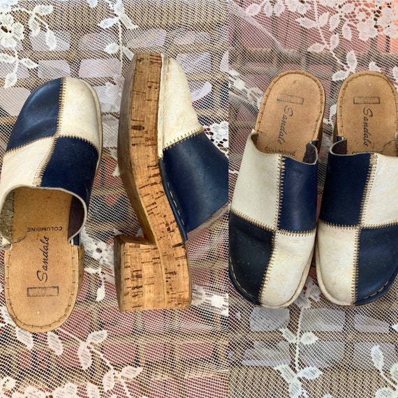 vintage platform shoes / vintage 1970s platform cl