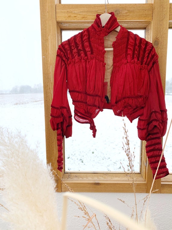 Vintage victorian bodice blouse / vintage corset b