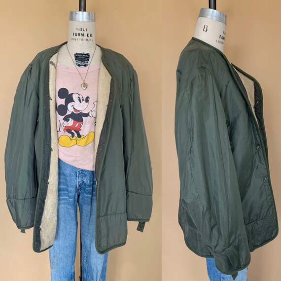 vintage army liner jacket / vintage army jacket li