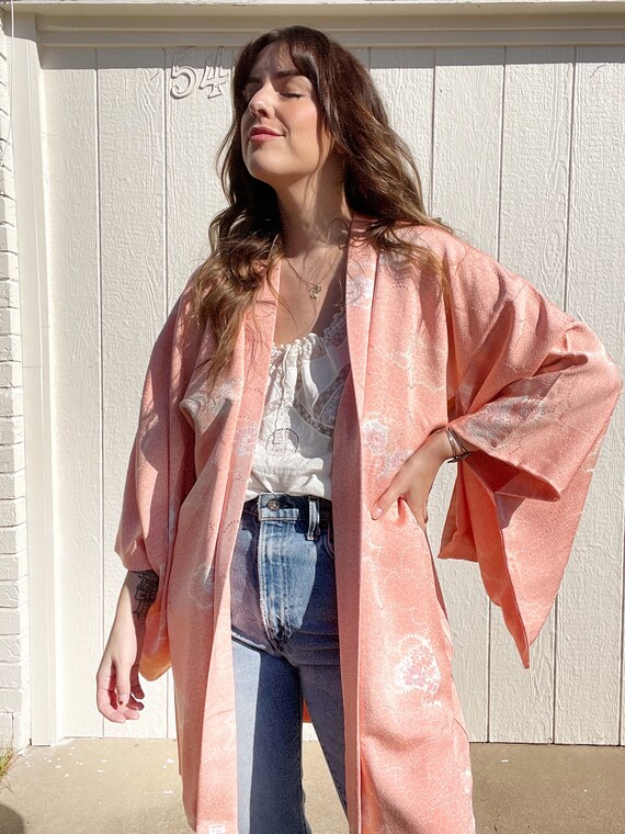 Vintage silk kimono / Vintage silk brocade kimono… - image 3