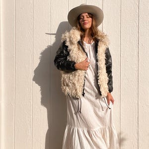 Mongolian Lamb Fur Coat - Luxurious Shaggy Fur Jacket - Genuine Shearling Outerwear - Boho Chic Winter Fashion - Statement Fur Coat