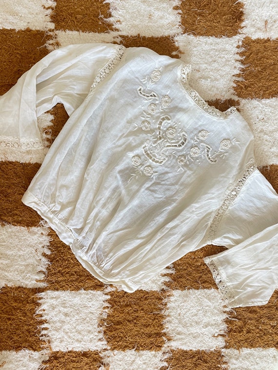 Edwardian lace blouse / Antique lace blouse / edw… - image 1
