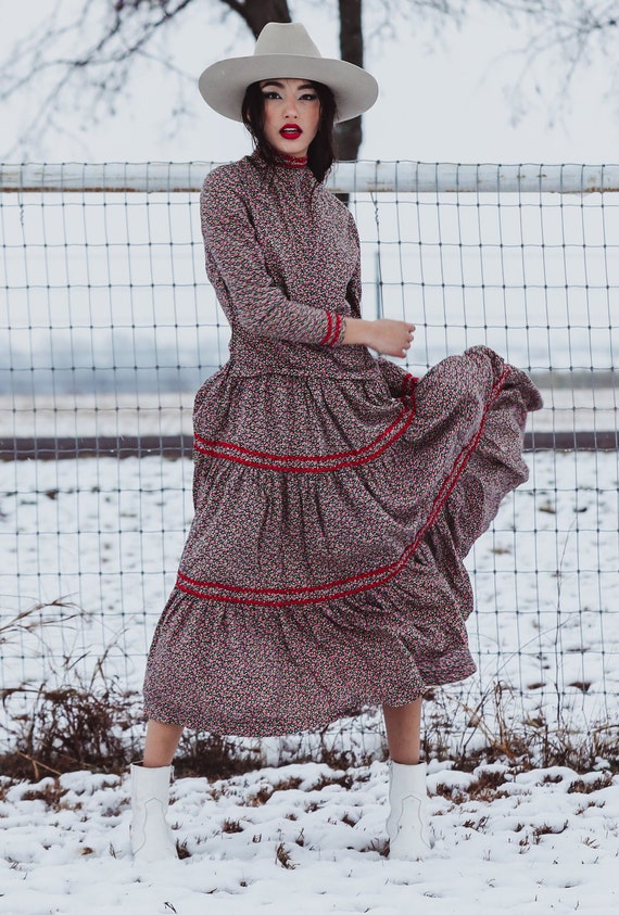 VIntage 60s 70s long sleeve gunne sax style prairi