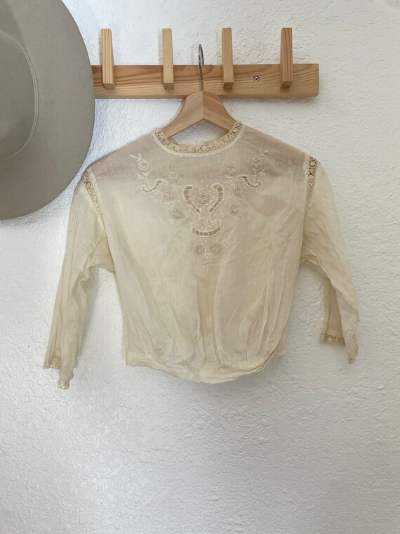 Edwardian lace blouse / Antique lace blouse / edw… - image 2