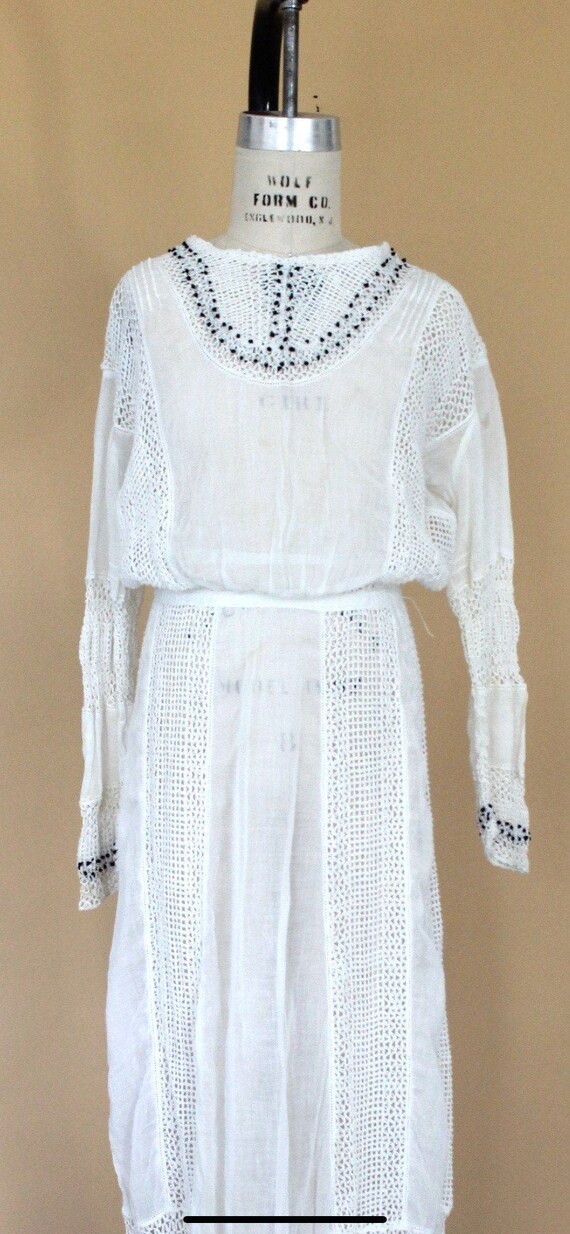 vintage edwardian crochet wedding dress, vintage e
