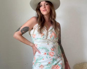 Vestido estilo pradera cottagecore de los años 70: vestido largo vintage con cordones estilo Gunne Sax
