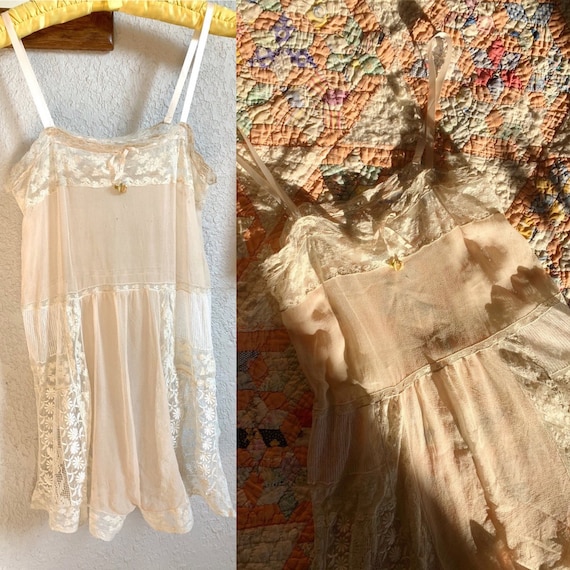 vintage antique 1920s 30s step in chemise / antiqu
