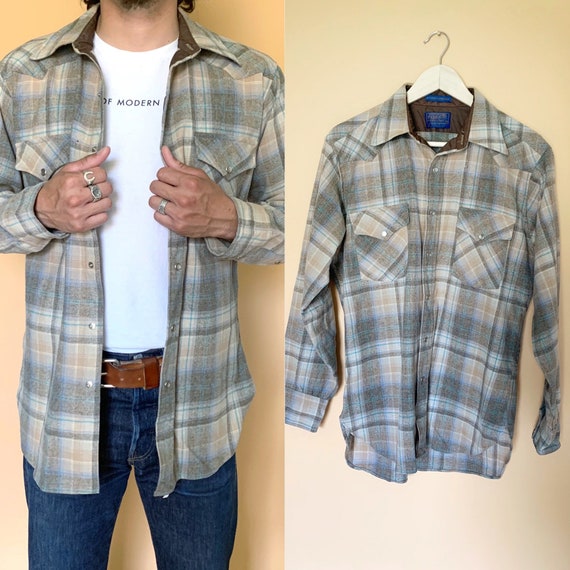 Vintage pendleton flannel western button down / 19
