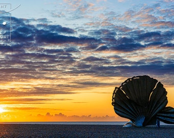 Sunrise at The Scallop on Aldeburgh Beach - Fine Art Print
