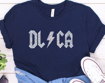 DLCA Shirt, Disney Glitter Shirt, Disney Glitter Shirt, Glitter Disneyland Shirt, Disney Rock And Roll Shirt, Mashup Disney Shirt