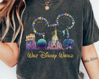 Walt Disney World 4 Parks COMFORT COLORS Shirt, Epcot Shirt, Oversized Disney Shirt, Hollywood Studios Shirt, Magic Kingdom Shirt