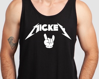 Mickey Rock And Roll Tank Top, Disney Tank Top Shirt, Disneyland Men's Women's Tank, Disney Rock And Roll Shirt, Disney Dad Shirt Tank