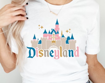 Retro Disneyland Castle Shirt, Disney Castle Shirt, Disneyland Shirt, Disney Shirt, Colorful Retro Disney Shirt, Disney Princess Shirt