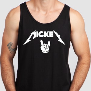 Mickey Rock And Roll Tank Top, Disney Tank Top Shirt, Disneyland Men&#39;s Women&#39;s Tank, Disney Rock And Roll Shirt, Disney Dad Shirt Tank