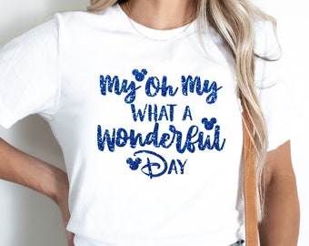 My Oh My What A Wonderful Day Shirt, Disney Glitter Shirt, Disney Shirt, Glitter Disneyland Shirt, Splash Mountain Shirt, Glitter Disney
