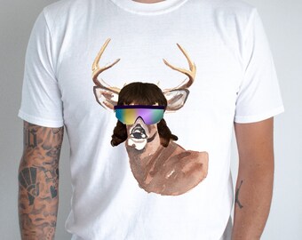 Funny Deer Mullet Shirt, Little Boys Shirt, Funny Men's Graphc Tee, Men's Country Shirt, Funny Dad Shirt Gift