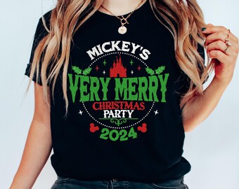 Mickey's Very Merry Christmas Shirt, 2024 Disney Santa Shirt, Disney World Christmas Shirts, Disney Christmas, Cute Disney Christmas Shirt