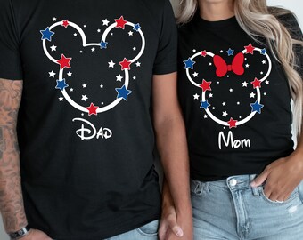 Mickey Minnie 4th Of July Name Shirt, Boys Girls Disney Shirt, Disneyland 4th Of July Toddler Shirt, Disney World 4th Of July Kids Shirt