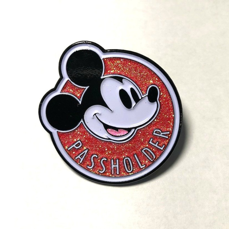 Passholder Enamel Pin Disney Pins Mickey Mouse Pin Disney Etsy