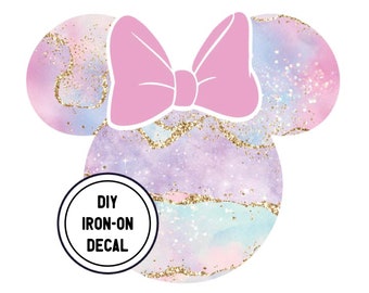 Agate Minnie Iron On Decal, MATTE Diy Shirt Transfer, Disney Iron On Transfer, Disney Shirt Decal, Disney Transfer, Disney World Transfer