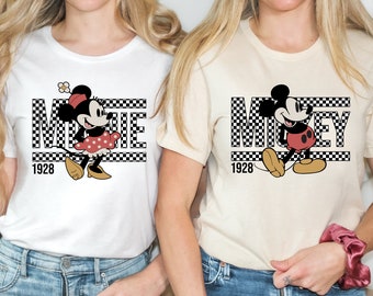 Retro Mickey Minnie 1928 Matching Shirt, Disney Family Group Shirts, Mom Dad Disney Shirts, Brother Sister Disney Shirts, Vintage Mickey