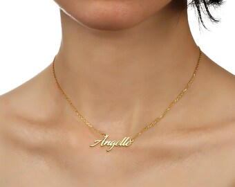 Necklace-Personalized Name Jewelry,Tiny Name necklace,Baby Girl Name Necklace,Dainty Name Charm,Bridesmaid Gift,Name necklace