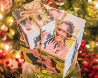 Customized Photo Wood Memory Blocks, Handcrafted Cubes, Unique Personalized Gift for Birthdays, Anniversaries, Christmas, Present for All