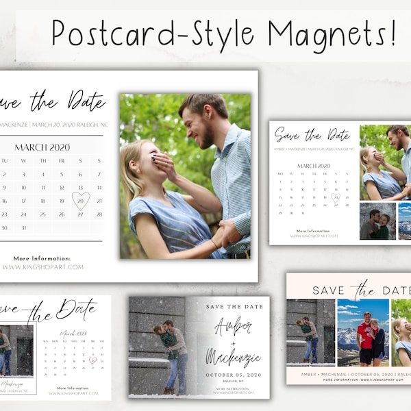 Save The Date Photo Magnets, Postcard-Style Save the Date Magnets - Magnet Photo Wedding Invites