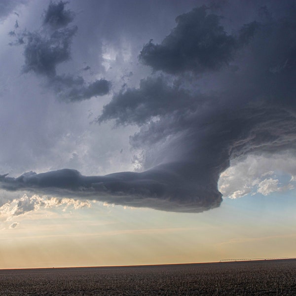 Photography Print - Framed  or Unframed - Mesocyclone in Texas, Thunderstorm Supercell