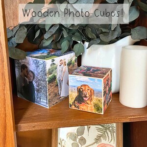 personalised wooden photo cube