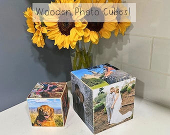 Personalized Photo Wooden Blocks, Pet Memorial Memory Block, Distinctive Custom Gift for Weddings, Housewarmings, Special Occasions