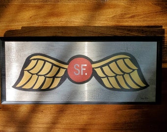 WWII Jedburgh wings on Brushed Aluminium