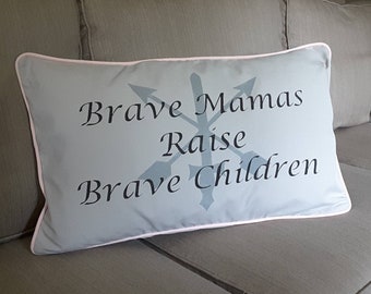 Special Forces Brave Mama hand painted pillow