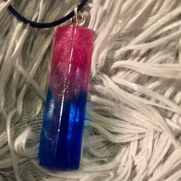 lgbtqa+ bisexual pendant on choker necklace