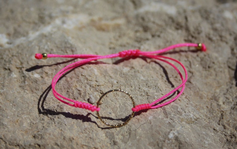 Rainbow bracelet, silver bracelet, macrame bracelet, minimal bracelet, boho bracelet, hippie bracelet, ibiza bracelet, boho silver bracelet, image 3