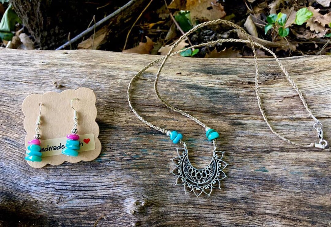 Women Shinny Necklace Colour Choker Natural Boho Jewellery Gypsy - Foto 11