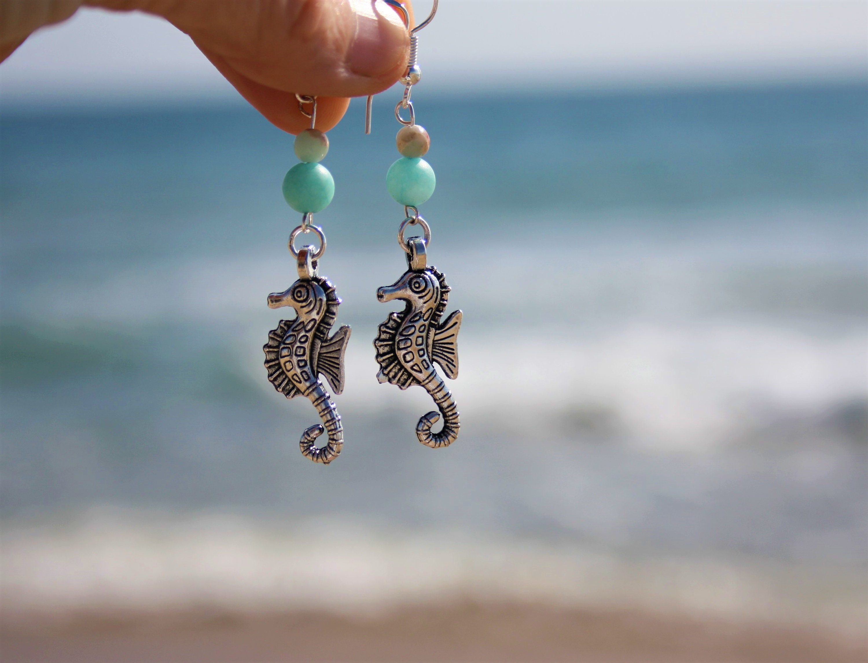 Pygmy Earrings Seahorse Earrings Summer Earrings Sea Etsy