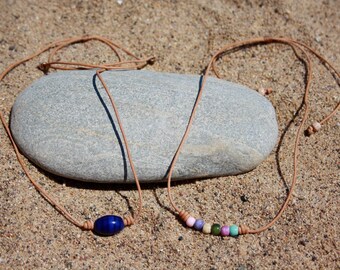 Ceramic necklace necklace, colorful necklace, original necklace, summer necklace, funny necklace, adjustable necklace, beach necklace