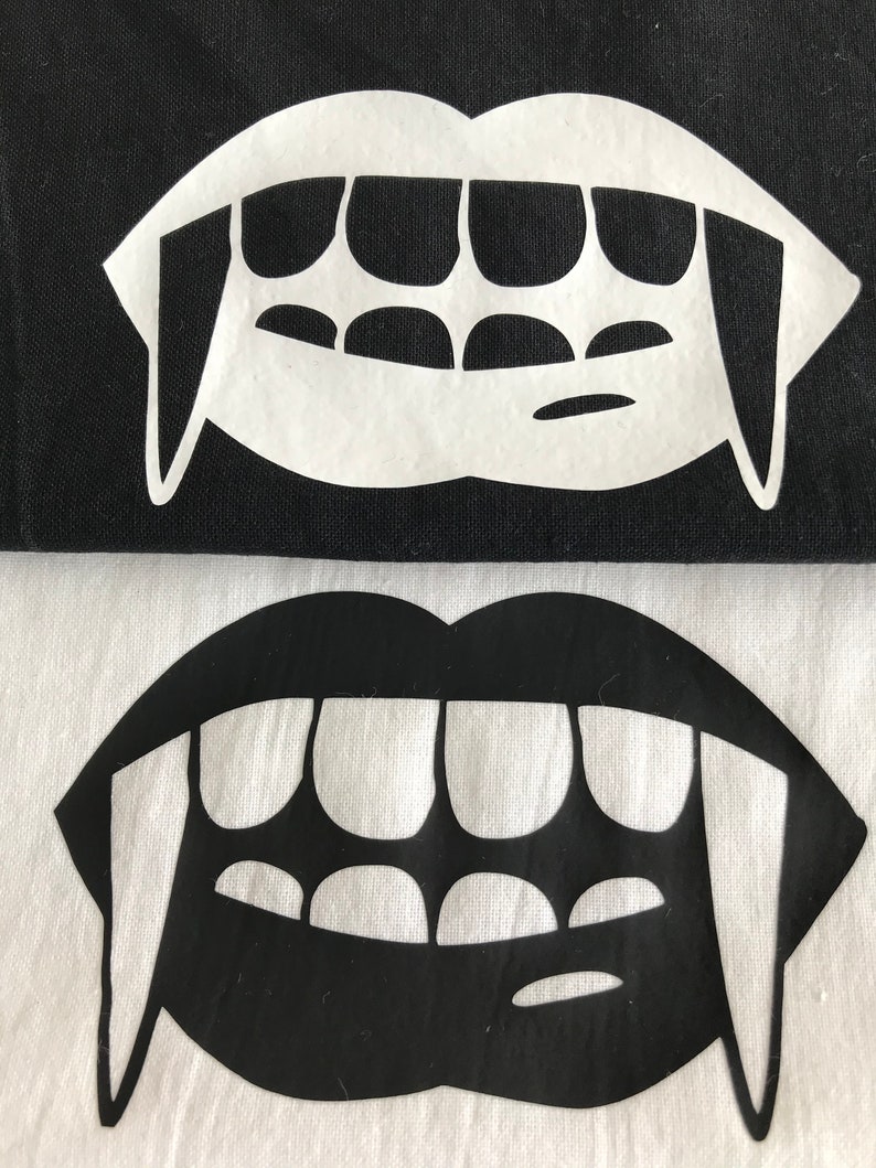 Iron on Vinyl 2pcs Stickers Dracula Teeth Perfect for Face - Etsy