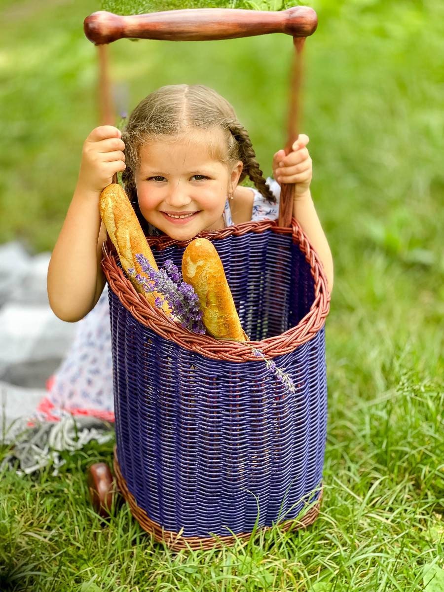 Wicker Trolley Wicker Shopping Trolley Wicker Shopping Cart Etsy