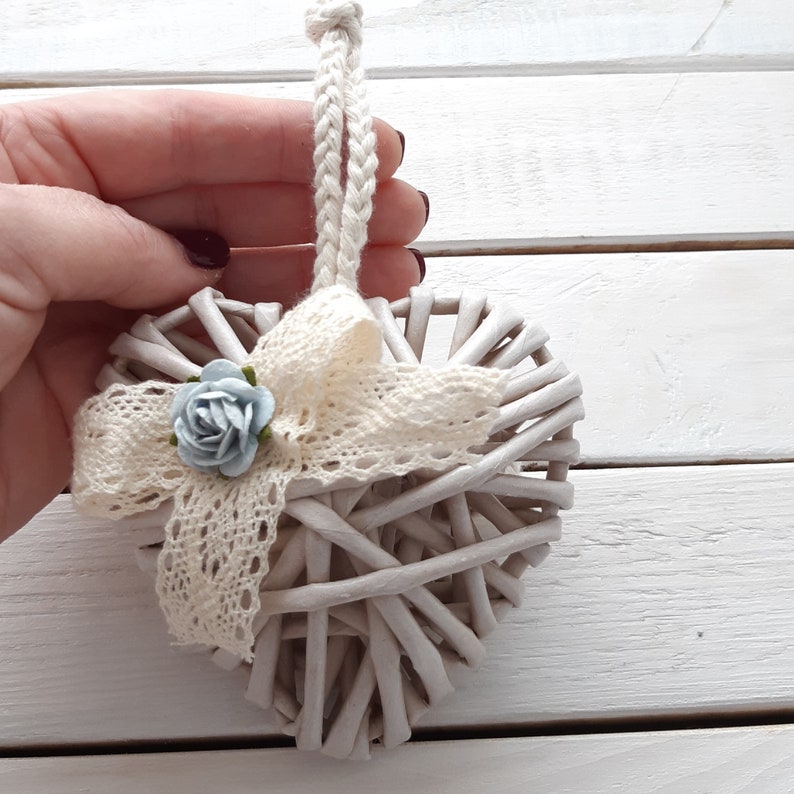 Wicker heart decor Woven heart Wicker stuff Wedding wall décor Etsy